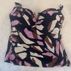 Soma Women's Pink and Brown Swim Camisole